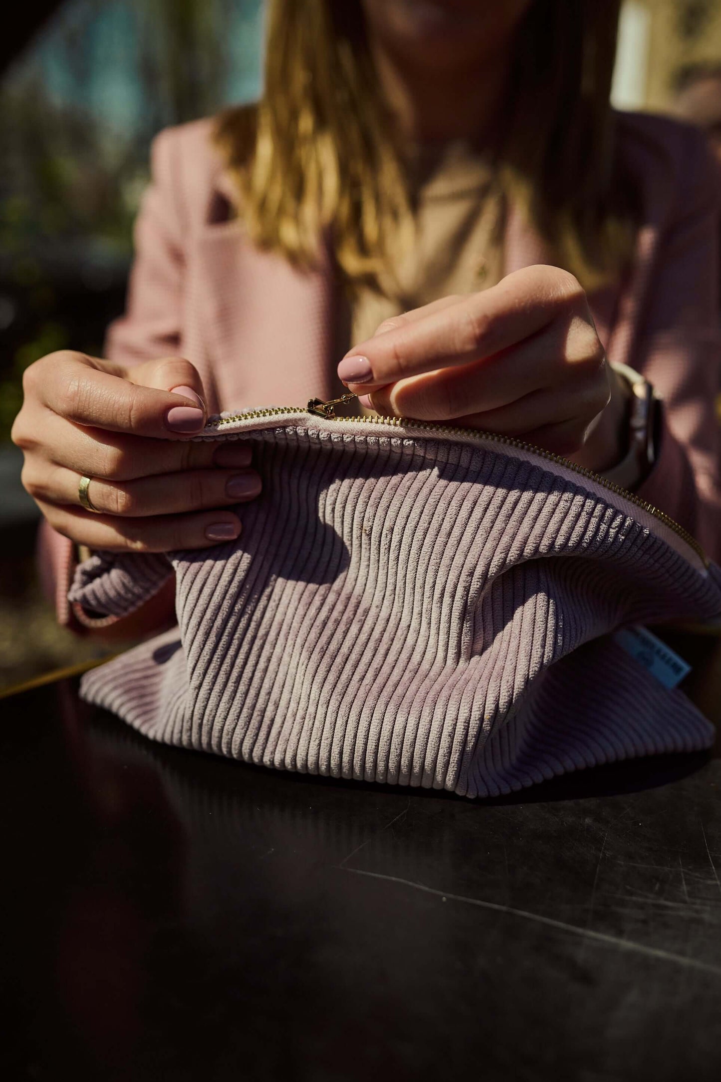 Sztruksowy Organizer do Torby Lavender