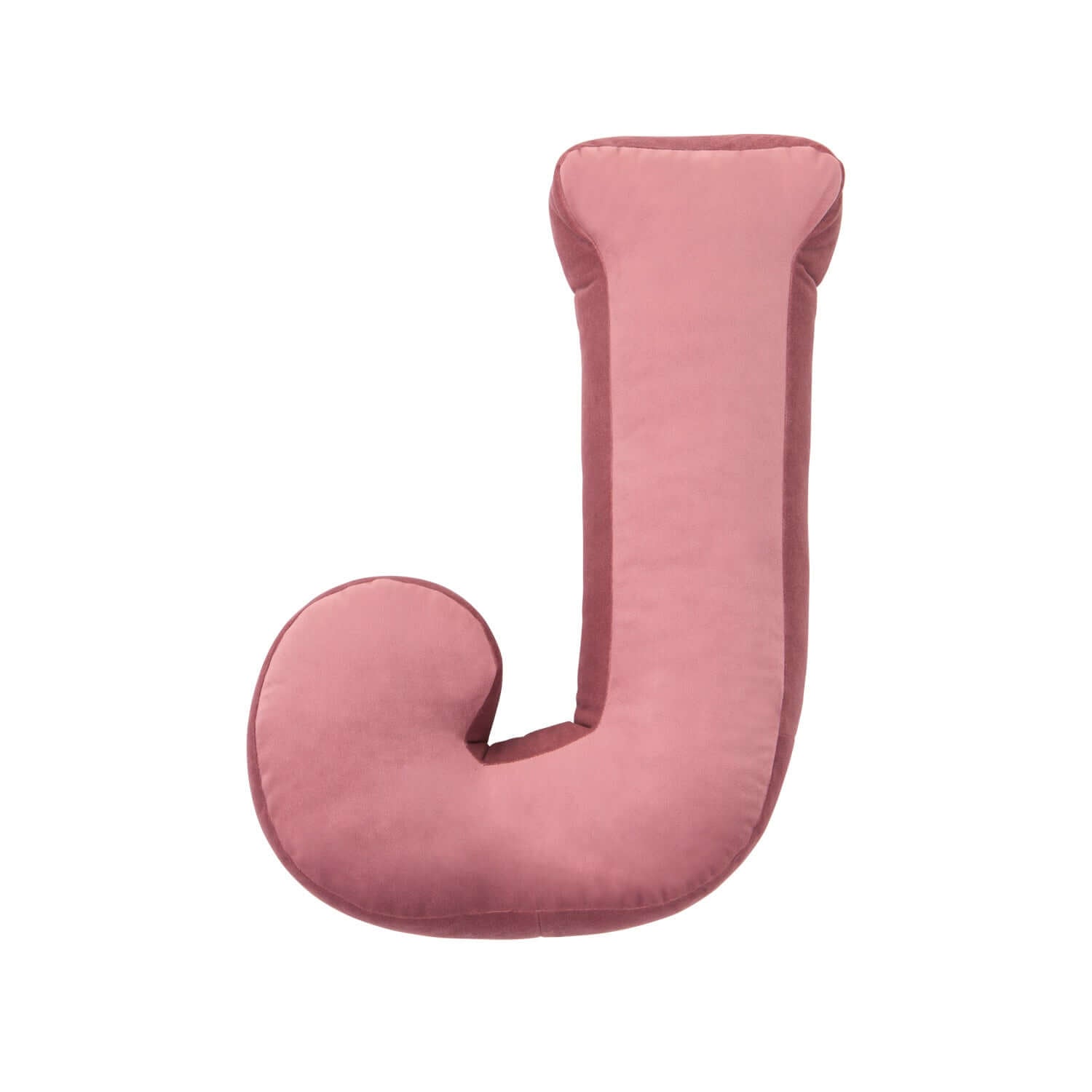 Poduszka literka welurowa J różowa od Bettys Home pomysł na prezent dla dziecka