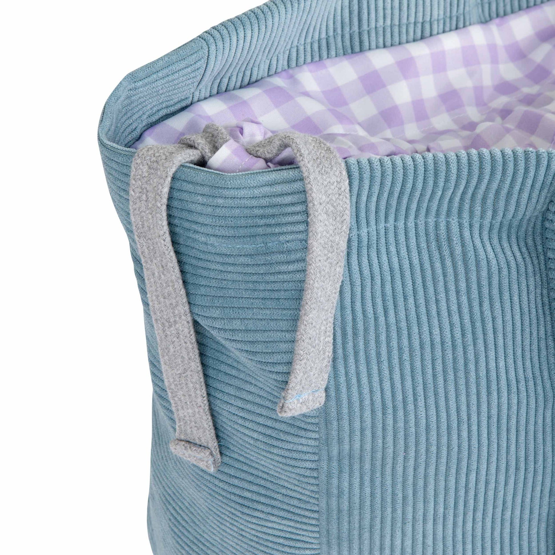 Duża sztruksowa torba na ramię od Bettys Home. Torba shopperka sztruksowa. niebieska torba c