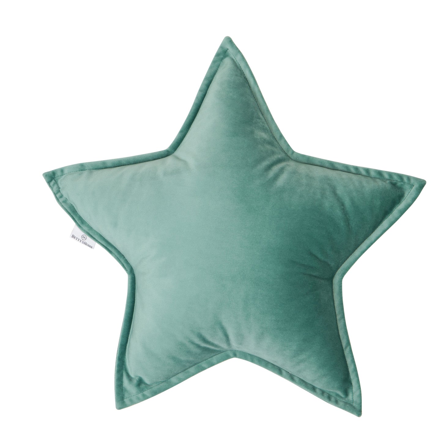 duża poduszka gwiazdka miętowa welurowa od Bettys Home prezent na dzień dziecka 