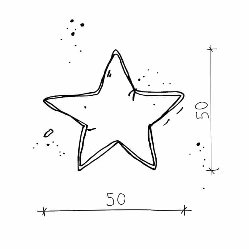 rysunek duża gwiazda od bettys home wymiary 