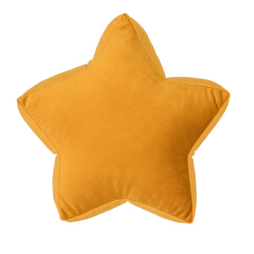 Mała poduszka gwiazdka welurowa żółta | Zawieszka na ścianę