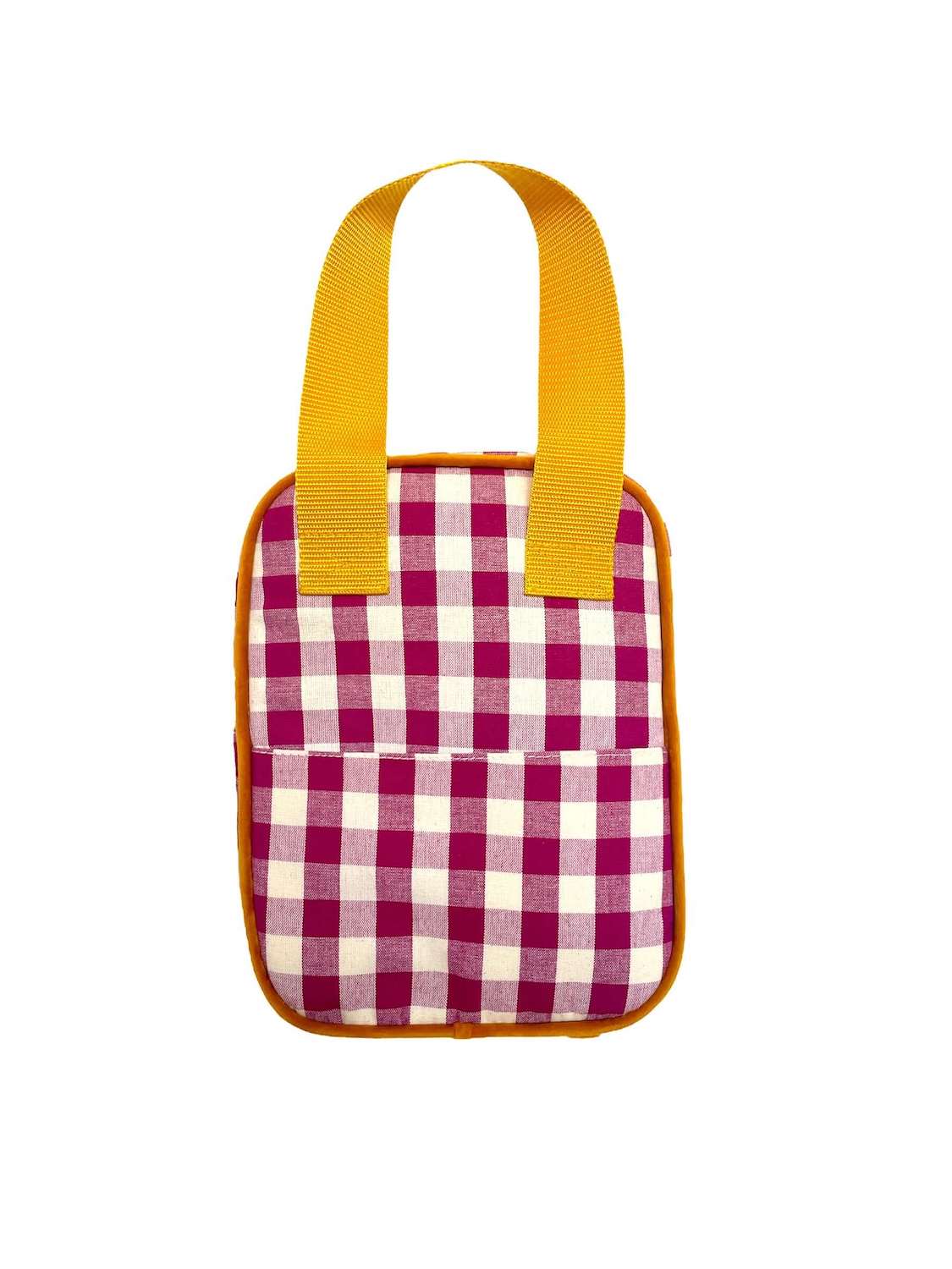 Mały plecak dziecięcy w kratkę w kolorze czerwonym od Bettys Home, plecak dla przedszkolaka, plecak do przedszkola 