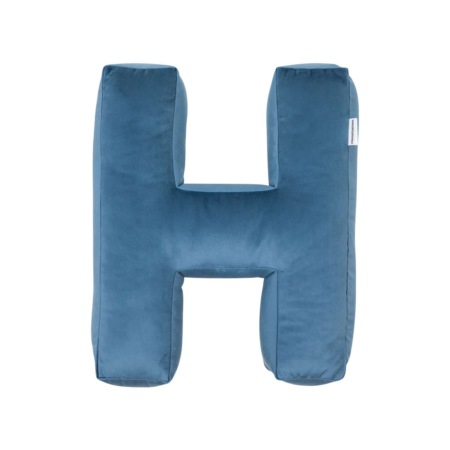 Poduszka literka welurowa H niebieska od Bettys Home
