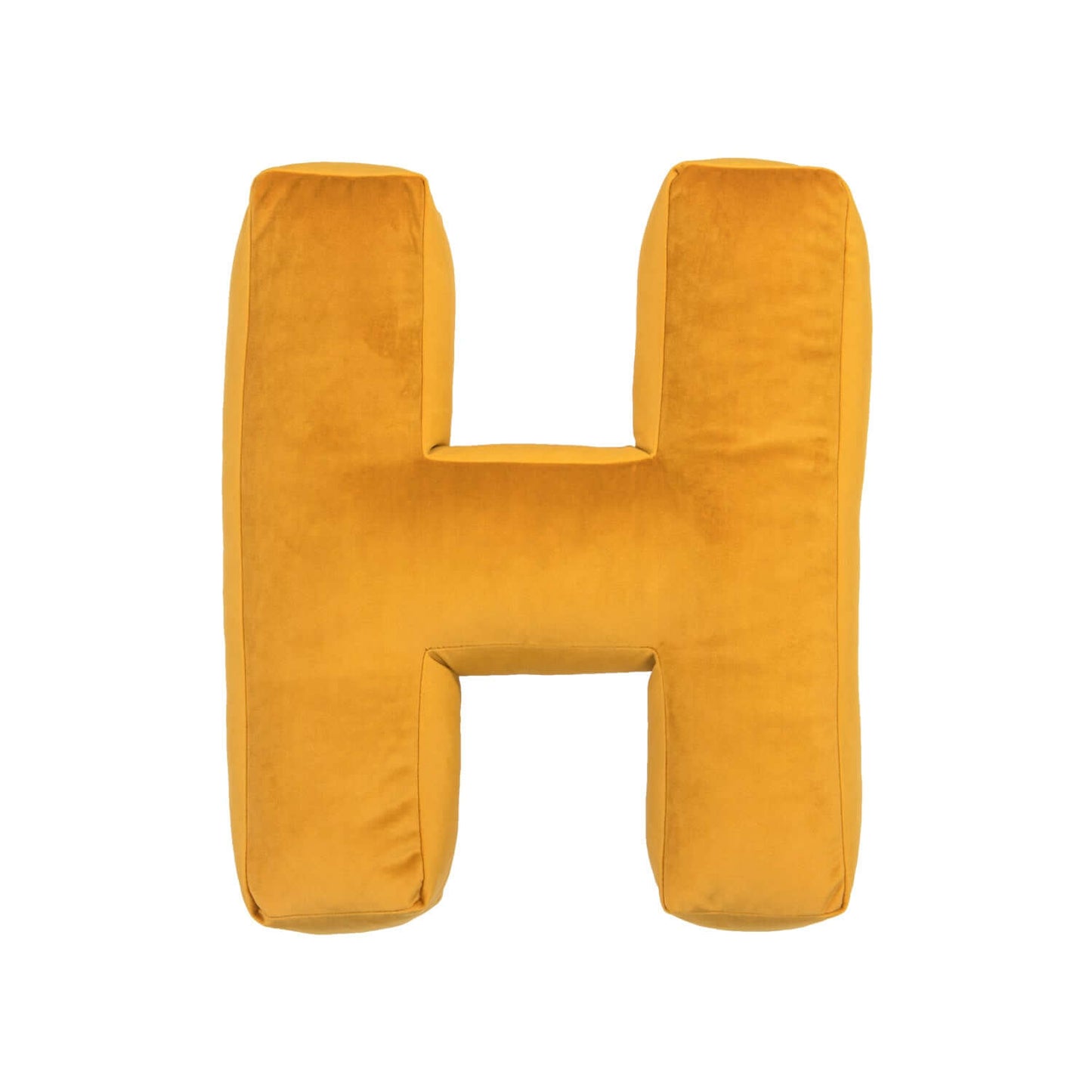 Poduszka literka welurowa H żółta od Bettys Home