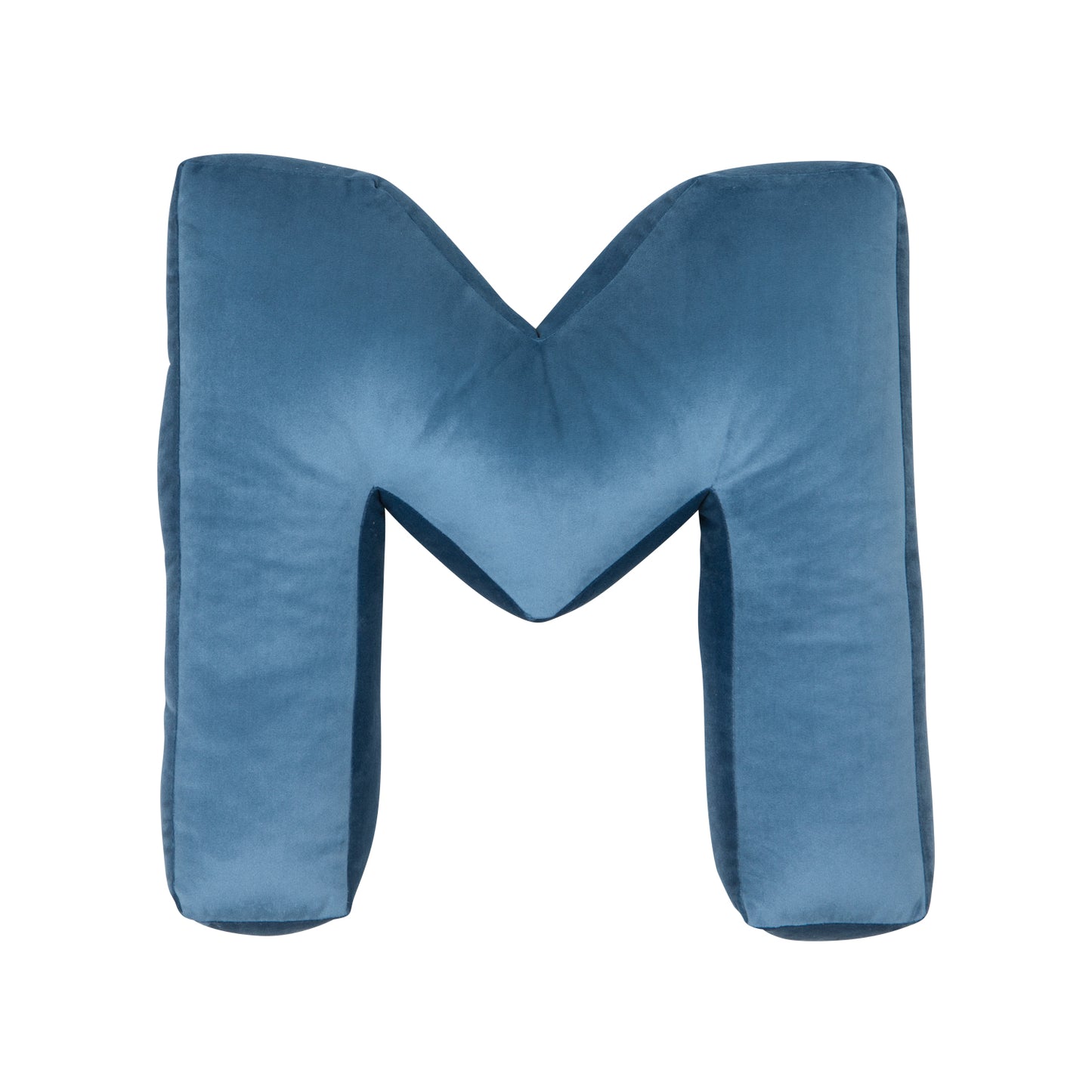 Poduszka literka welurowa M niebieska od Bettys Home