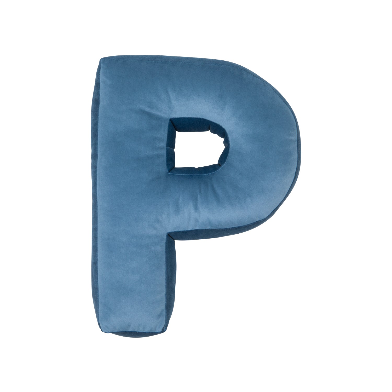 Poduszka literka welurowa P niebieska od Bettys Home