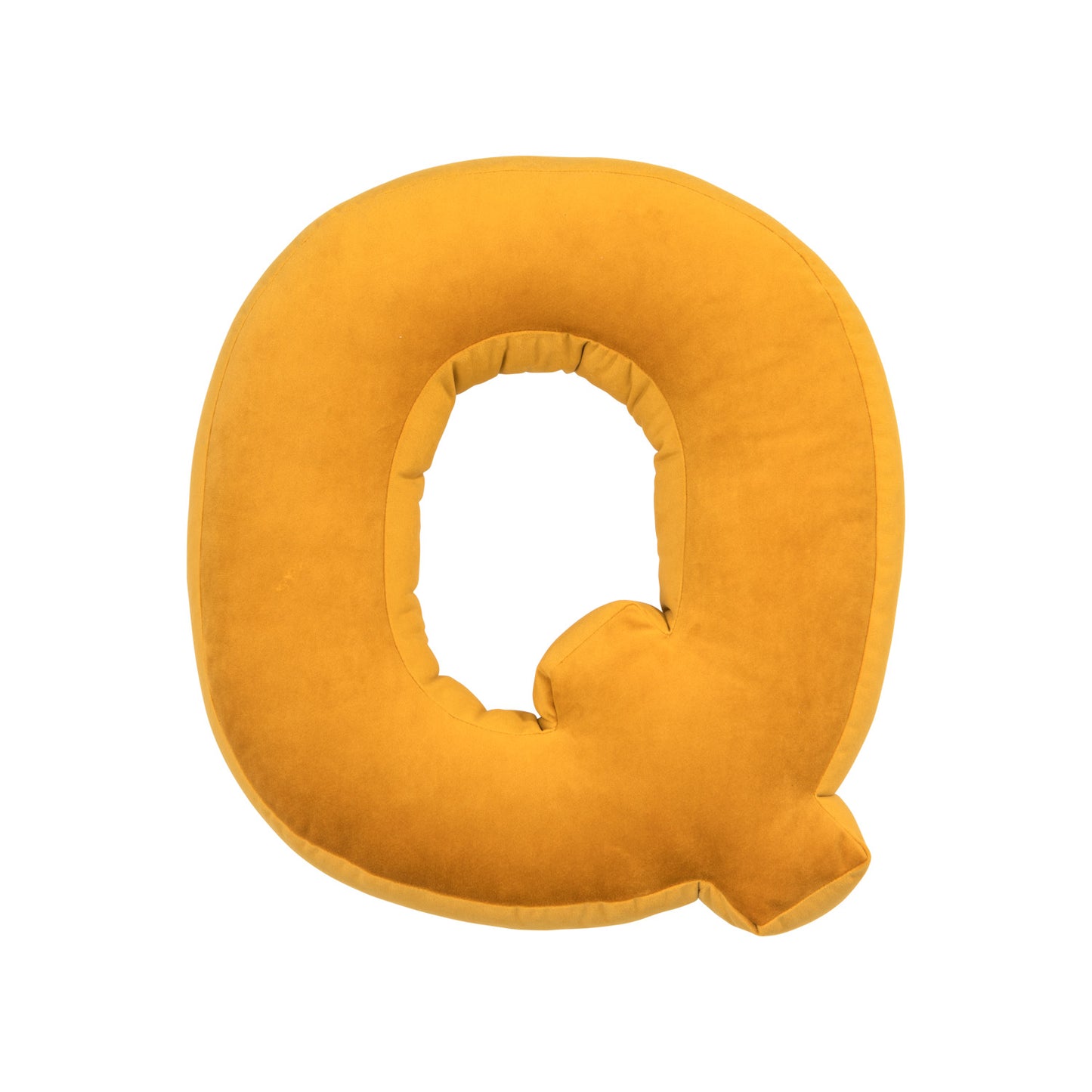 Poduszka literka welurowa Q żółta od Bettys Home