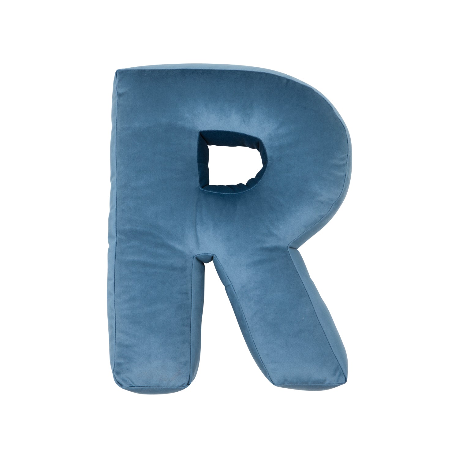 Poduszka literka welurowa R niebieska od Bettys Home