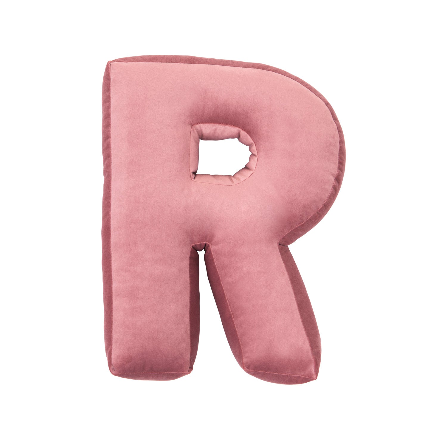 Poduszka literka welurowa R różowa od Bettys Home