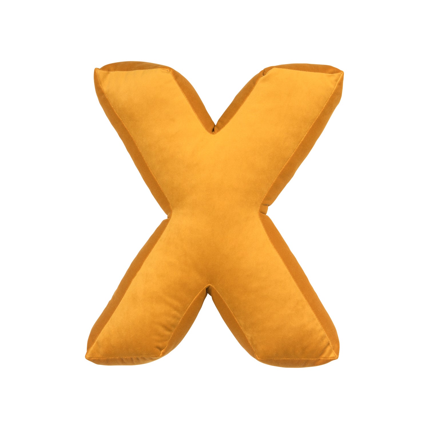 Poduszka literka welurowa X żółta od Bettys Home