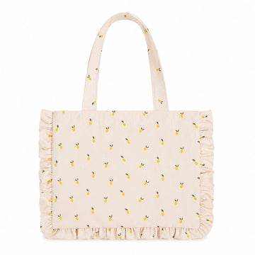 Lemon Tote Bag z Falbanką | Shopperka w Cytrynki