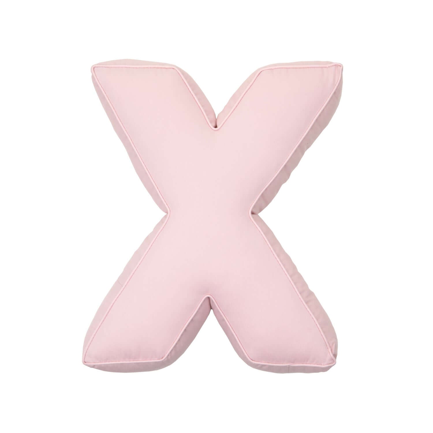 Bawełniana Poduszka Litera Poduszka X Pink. Poduszka w kształcie litery. Produkt ręcznie robiony.