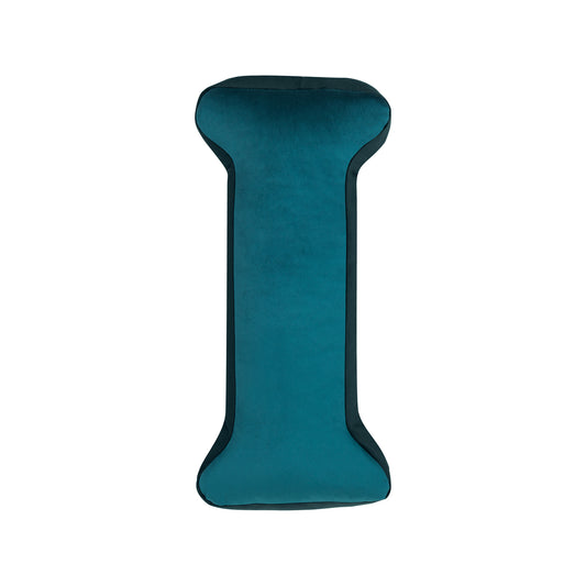  Velvet Poduszka Litera Poduszka I Zielione. Poduszka w kształcie litery. Produkt ręcznie robiony.